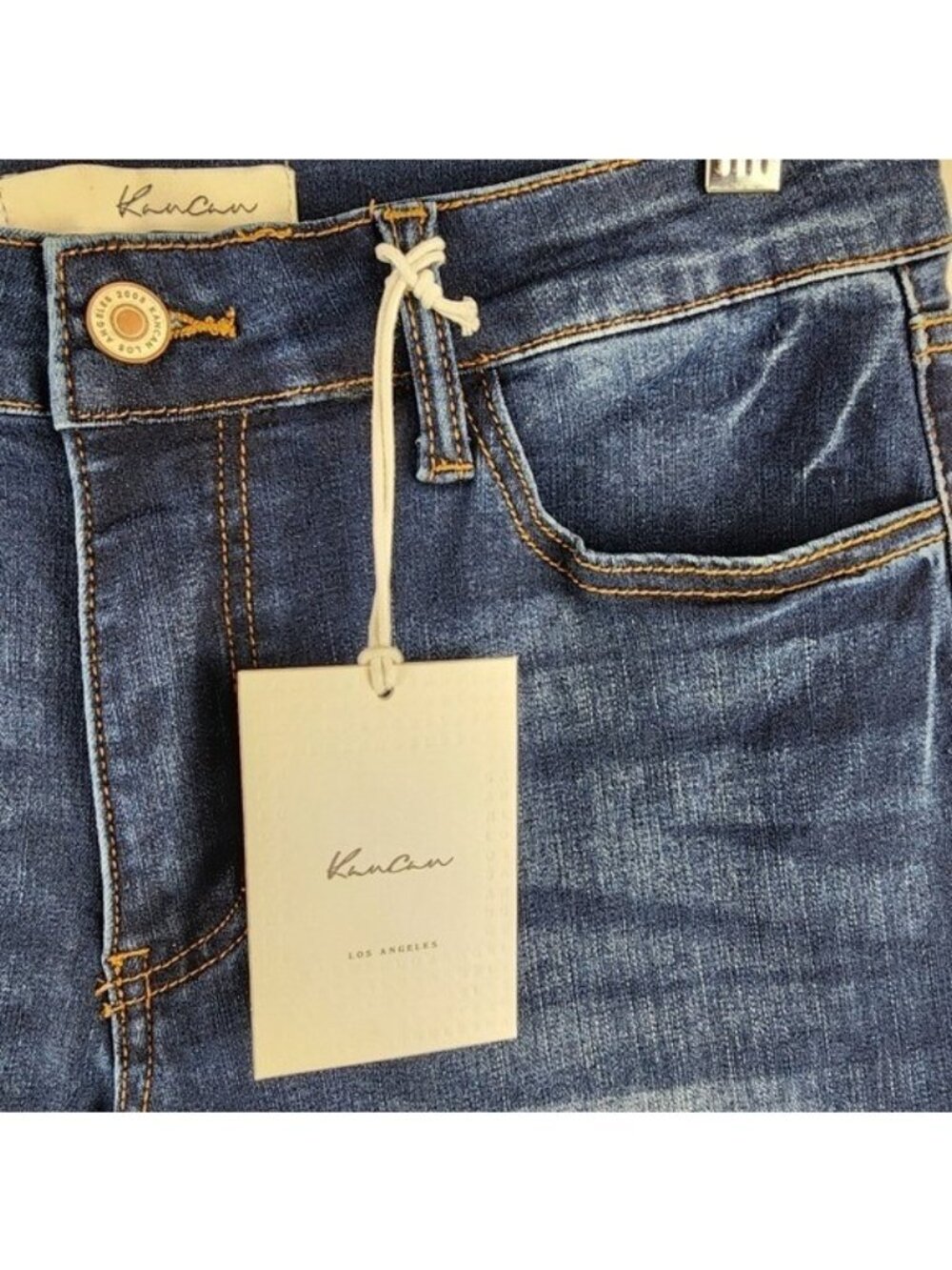 Kancan Jeans Womens 9/28 Mid Rise Skinny Style KC11214D Dark Wash Stretch NWT - Picture 7 of 12